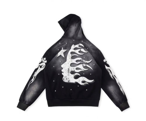 BLACK VINTAGE HELLSTAR HOODIE