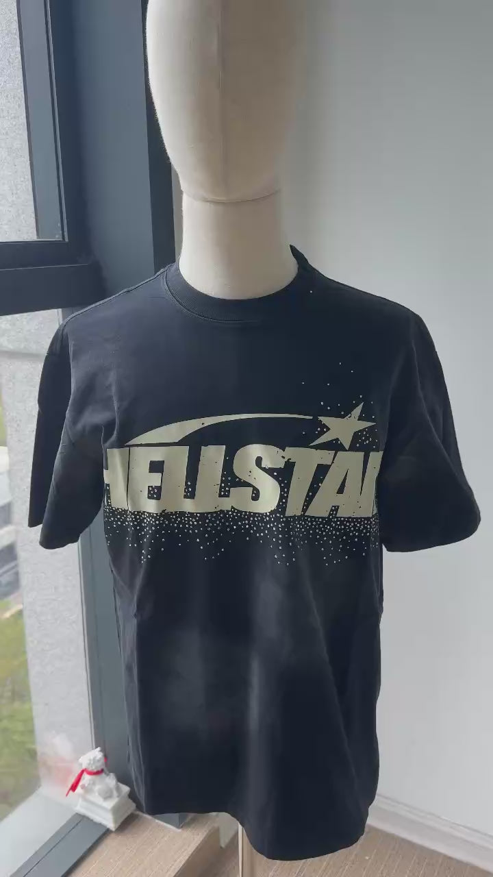 BLACK HELLSTAR VINTAGE T-SHIRTS